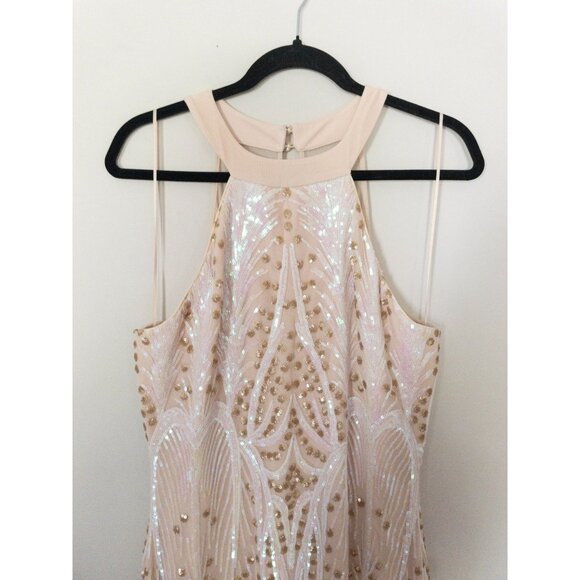 Dress the Population Pink Halter Bodycon Midi Dress - Picture 3 of 15